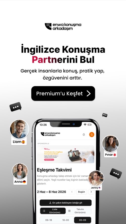 Enwa Konuşma Arkadaşım — İngilizce konuşma partnerini bul